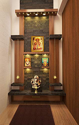 Image of ADA Handicraft Lord Hanuman Bajrangbali Aluminum Plated Wood Photo Frame (35 x 25 x 1 cm, Multicolour)