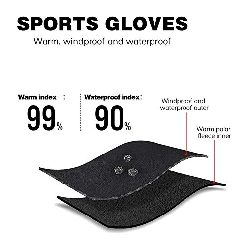 Luvas de Ciclismo, Andoer Luvas masculinas e femininas de ciclismo de inverno Luvas esportivas com t