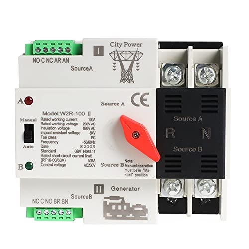 Commutateur de transfert automatique 2P 40A W2R pour basculement source secours sans coupure
