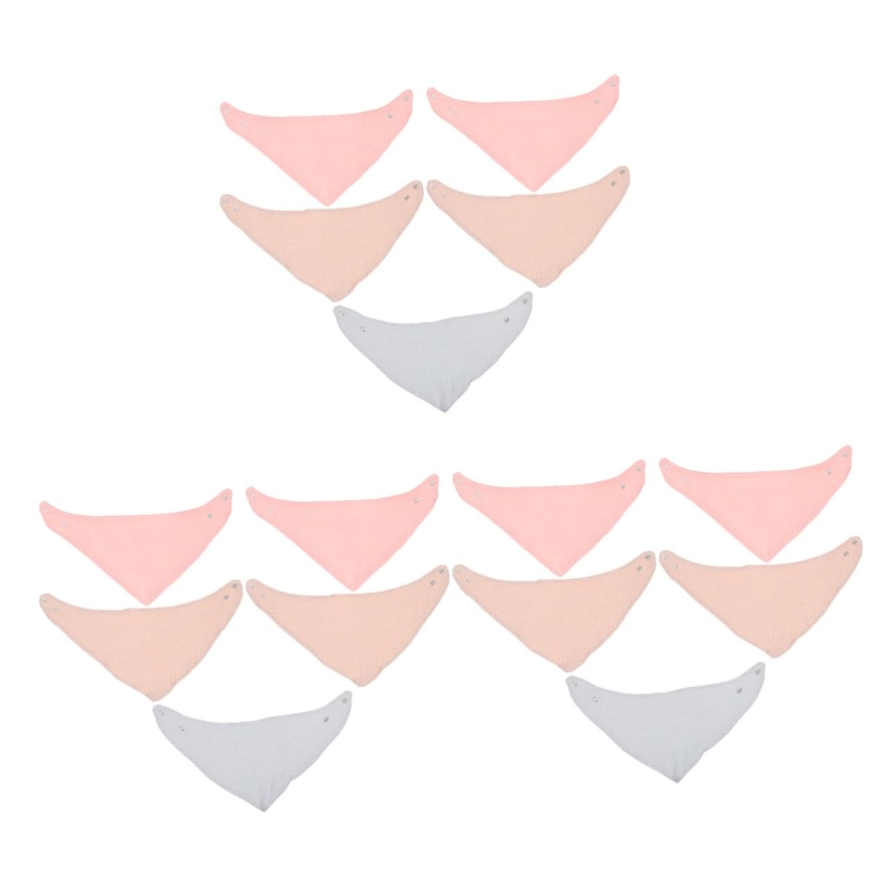 Abaodam 15piezas Baberos Para Bebés Toallas Absorbentes Diseño De Botón Perfectos Para Recién Nacidos Casa