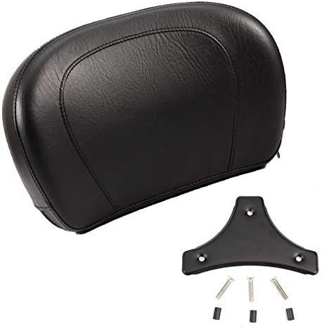 INNOGLOW 1X Motorcycle Black Detachable Stealth Sissy Bar Backrest Pad for Harley HD Road King Street Electra Road Glide 2009-2014