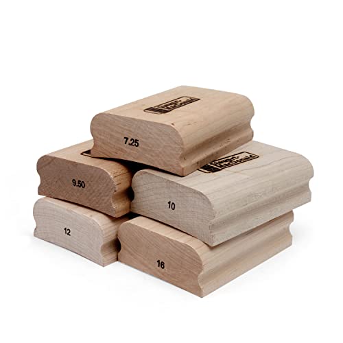 StewMac Wooden Radius Sanding Blocks Set of 5