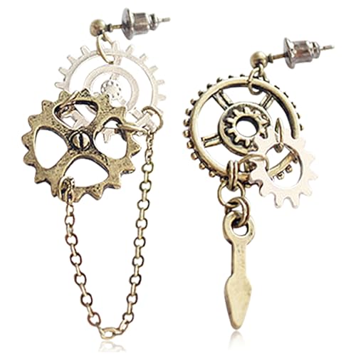JIMARIN Unique Handmade Punk Vintage Bronze Gothic Clockwork Dangle Drop