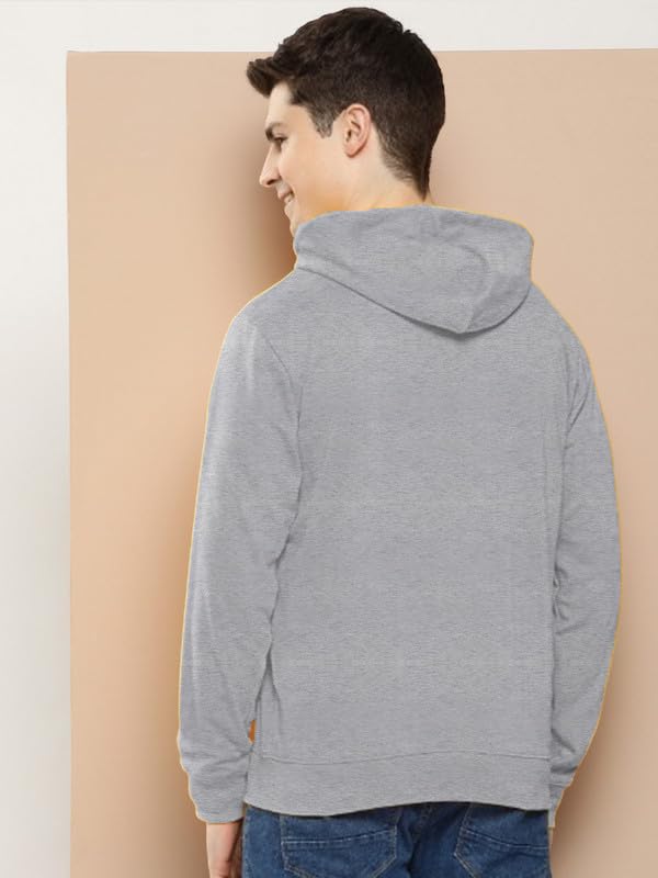 Image of LAZYCHUNKS Regular Fit Men's Solid Fleece Hoodie | Warm Hooded Sweatshirt for Men with Pocket | Casual Winter Wear | Full Sleeve Comfortable Hoodie