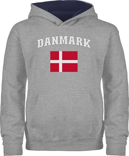Pullover Kinder Hoodie Jungen Mädchen - Fußball EM WM - Danmark...
