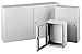 Hoffman 24"H x 42"W x 8"D Metallic Enclosure, Gray, Knockouts: No, 1/4 Turn Latch Closure Method