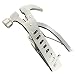 Rose Kuli® 5.5" Stainless Steel Portable Camping Multitool Functional Multitools Pincers Folding with Knife Screwdriver Saw Hammer Nail Puller (Steel)