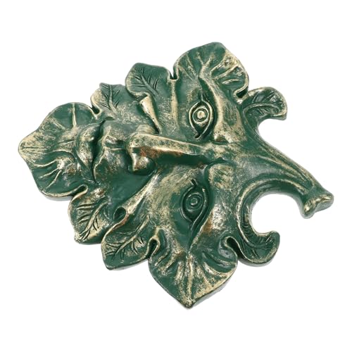 Sculpture murale homme vert en résine artisanat d'art intérieur et extérieur