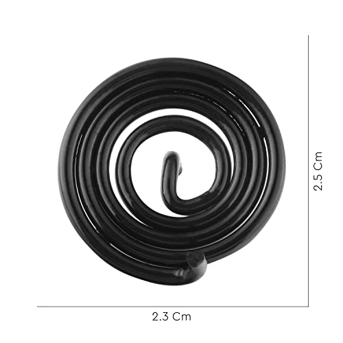 Image of Vastu Black Coil Round Anti-Clockwise Spring for North, North East Direction Used to Enhance the Energy of Water Element |Size- 2.5cm Approx (Pack of 9)