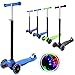OUTCAMER Monopattino per Bambino Bambina 3-12 Anni Monopattini 3 Ruote Lampeggianti ​in LED Regolabili Altezze Manubri 68-86cm Scooter per Bambini Carico Massimo 50 kg