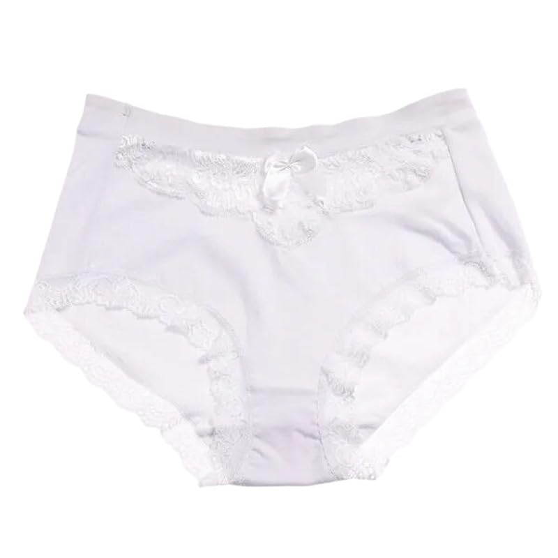 OLEETS Bragas Tanga De Mujer - Unids/Set De Bragas De Algodón para Mujer, Ropa Interior De Talla Grande A Media Cintura, Ropa Interior De Encaje, Tangas De Moda Sexis Transpirables Suaves