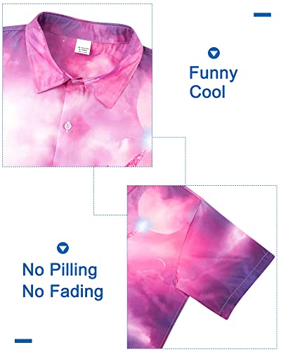 RAISEVERN Mens Hawaiian Shirts Short Sleeve Funny Ugly Casual Shirt, M-XXL