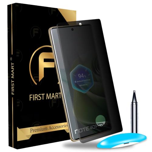 Image of FIRST MART Military-Grade Privacy Tempered Glass for Infinix Note 40 Pro - 9H Hardness, Edge to Edge, Bubble-Free, Anti-Spy, Anti Peeping [1 Pack]