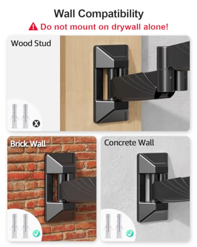 Image of MOUNT PRO Long Arm Dual Monitor Wall Mount for Max 32 inch Screens, Max 17.6lbs