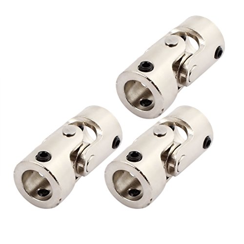 Aexit 10.0mm to Electrical equipment 10.0mm Inner Dia Rotatable Universal Metal U Joint Coupler 3pcs