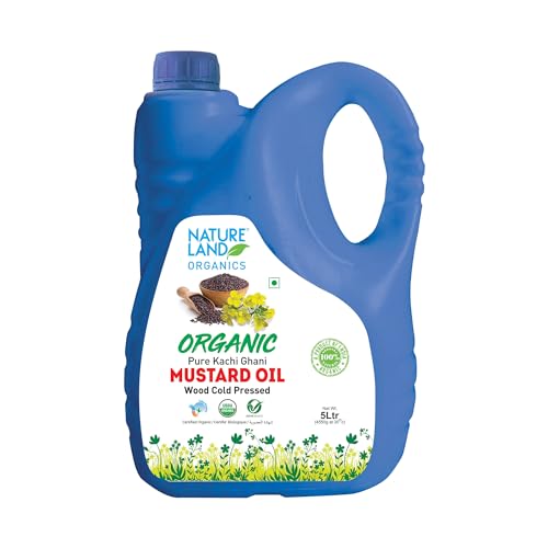 Image of Natureland Organics Mustard Oil Jar, 5 L & Arhar / Toor Dal 500 Gm - Organic Healthy Pulses