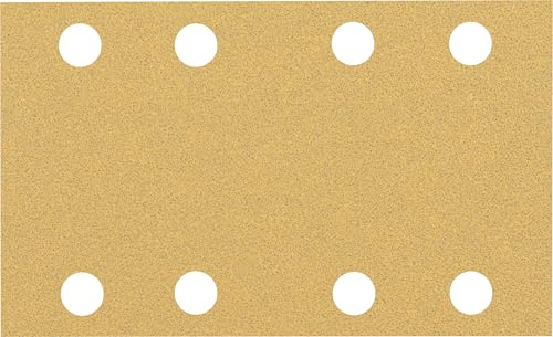 Bosch 10x Feuilles abrasives EXPERT C470 à 8 trous (pour Peinture sur bois, Bois dur, Ø 80x133 mm, Grain 80, Professional Accessoire Ponceuse excentrique)
