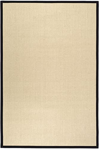 SAFAVIEH Natural Fiber Collection Area Rug - 6' x 9', Maize & Black, Border Sisal Design, Easy Care, Ideal for High Traffic Areas in Living Room, Bedroom (NF441A) - Image 2
