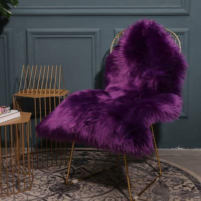 Peau de mouton fausse fourrure douce violette 70x150cm chic Ruby Lil