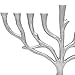 The Dreidel Company Tree of Life Menorah Rustic Pewter Finish Full Size 10 Inches for Hanukkah Fits Standard Chanukah Candles - Collectible Artistic Menorah for Judaic Display
