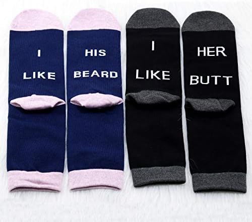 2 Paar Socken Mit Magnetischen Händen - Lustige Geschenkideen Für Paare & Freunde