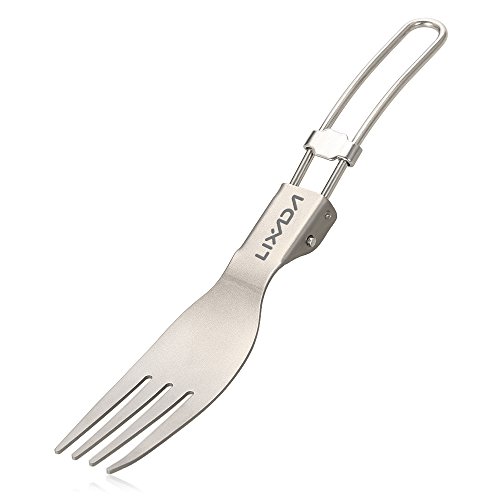 Nishore Titanium Fork Fork Ultralight Outdoor Portable Dinner Fruit Fork Talheres Talheres para Camp
