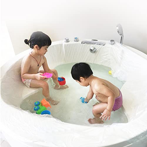 image for Healcity 10 Packs of Disposable Portable Bathtub Cover Lining, Large B