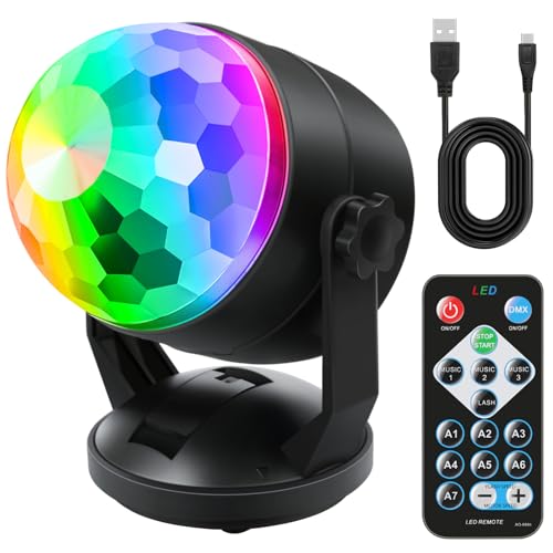 Luditek Disco Ball Party Lights Sound Activated Battery...