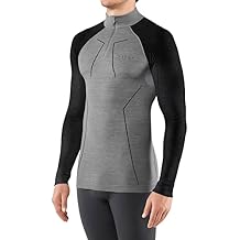 FALKE Mens Wool Tech. Zip Base Layer Top, 1 Piece