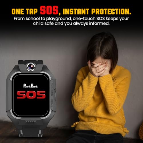 Image of PunnkFunnk Kids Watch + Headphone Combo, GPS, SOS, Camera, Touch Display, Wireless Headphones with Bluetooth 5.3, HD Sound, Built-in Mic, Comfortable Over-Ear Design