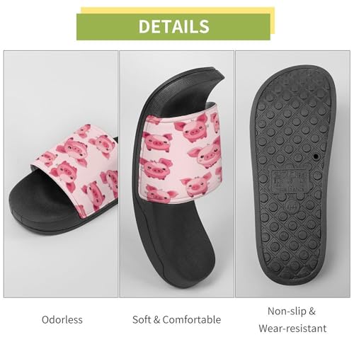 Chaussons cochon rose antidérapants contre les pieds froids 41 - 7