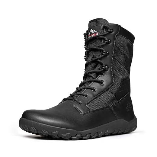 NORTIV 8 Hommes Rangers Bottes de Tactiques Militaires,Confortables Chaussures de Travail,Boots en Cuir avec Fermeture éclair latérale pour Moto et Autres usages,Size 42,Noir,SNMT26007M