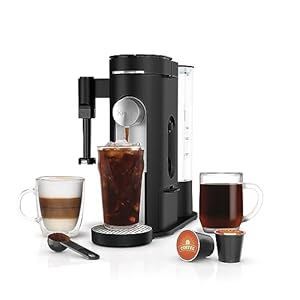 Ninja PB051 Pods & Grounds Specialty Single-Serve Coffee Maker, K-Cup Pod Compatible, Built-In Milk Frother, 6-oz. Cup to 24-oz. Travel Mug Sizes, Black