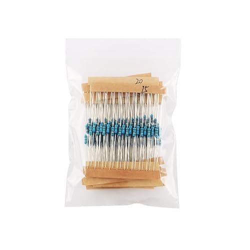 1150Pcs Resistor Kit - 1/4W 1% Precision Metal Film Resistors Assortment for DIY Electronics, 12-180 Ohm Range Variety Pack