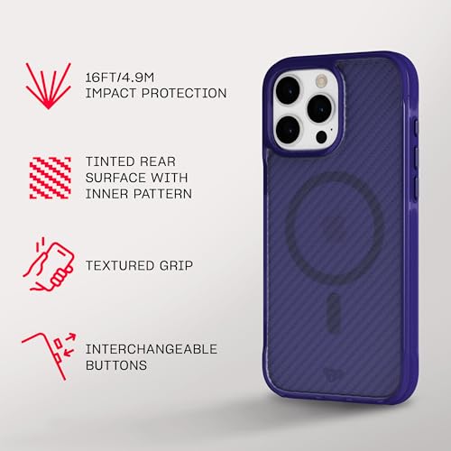 Image of Tech21 EvoArmor for iPhone 16 Pro Max Compatible with MagSafe - Impact Protection Case 21x Military Standard Tested in Purple