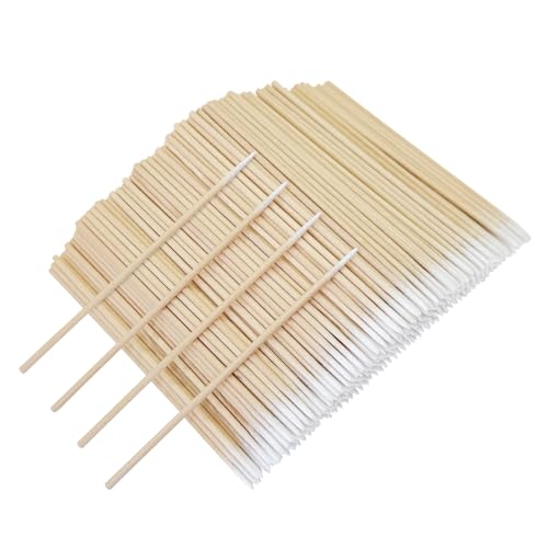 600PCS Pointed Cotton Swabs for Nails - Mini Tips, Microblading Cotton Buds & Nail Polish Clean Up Tool - Fine Point, Precision Micro Swabs for Makeup & Beauty