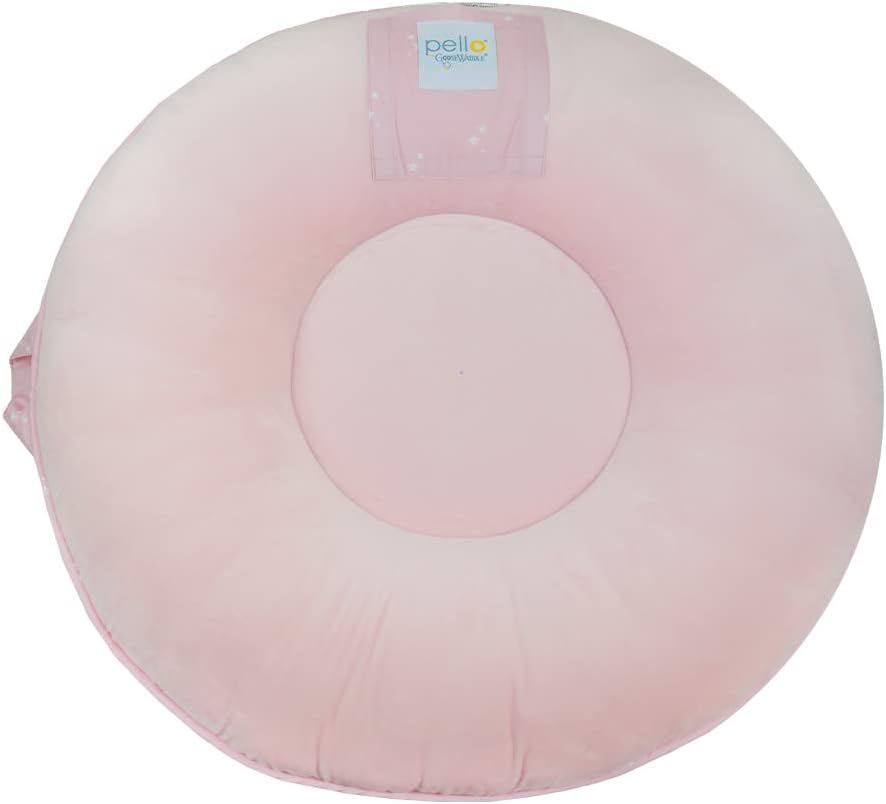 GooseWaddle Soft Comfortable Floor Cushion for Children (Estelle Light Pink)