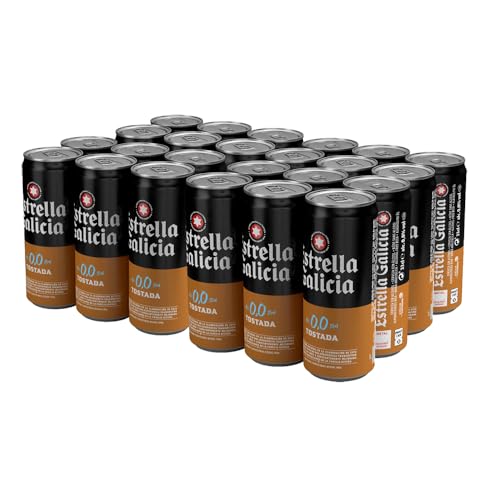 Estrella Galicia 0,0 Tostada Megapack 5 Cajas 24 Latas 33CL Con Taza 5sentidos De Regalo