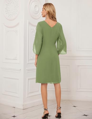 Image of GRACE KARIN Womens Formal Wedding Guest Dress 2026 Chiffon Cocktail Dress Mother of the Bride Dresses Midi Fashion Clothing