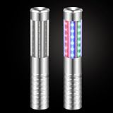 2 Pieces RGB LED Strobe Baton Light Rechargeable Bottle Service Sparklers Stick Reusable Champagne Bottle Handheld LED for Club Stage Nightclub Party Concert Event Bar Outdoor - Silver