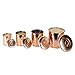 nu steel (Set of 4 Air Tight Copper Plated Antique Food Canister & Caddy - Stainless Steel & Copper: 1, 1.5, 2, & 4 Quart