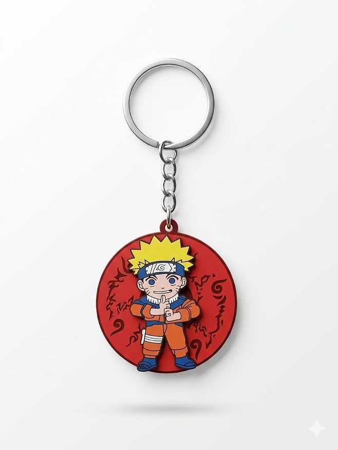 Premium Metal Anime Spinner Keychain | 360° Rotating Fidget Keyring for Bike, Car & Bags | Japanese Manga & Cosplay Action Hero Designs | Pack of 1-picture-10