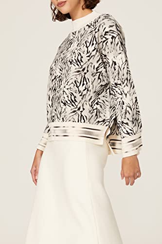 Victor Alfaro Collective Rent The Runway Pre-Loved Printed Mock Neck Sweater3