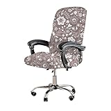 CRFATOP Stretch Office Chair Cover Printed Desk Chair Cover with Zipper Universal Rotating Computer Chair Cover Washable Office Chair Seat Cover Armchair Cover Slipcovers for Desk Computer Chair,M,14