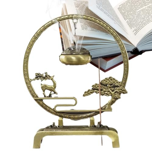 Soporte de Incienso para Bastones – | Soporte para Raqueta de Incienso, Quemador de Incienso, Censer de Cono | de aromaterapia de Escritorio | Herramienta de meditación de Metal