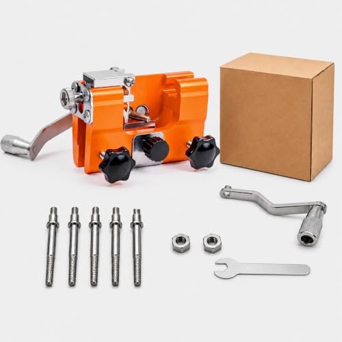 Generic Manual Chainsaw Sharpener, 5 Burrs, Fixed 30° Hand Crank Tool
