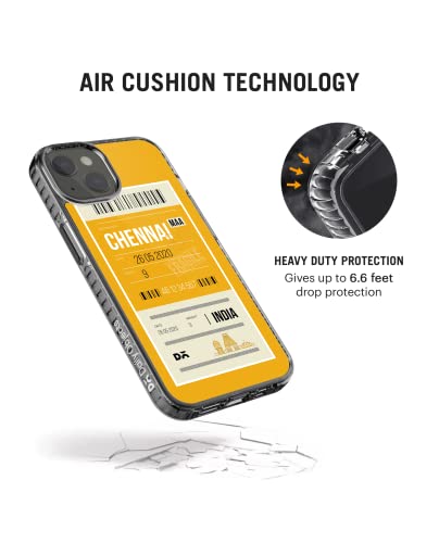 Image of DailyObjects Case for iPhone 13 Compatible with Mag-Safe Wireless Charging, Stride 2.0 Chennai City Tag Slim Shockproof Back Cover with Inner Magnetic Ring