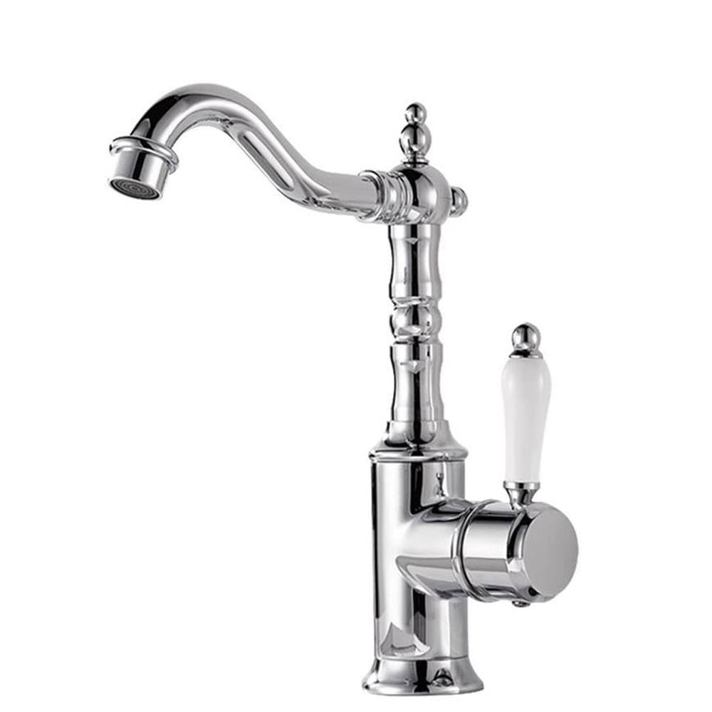 Robinet mélangeur d'eau chaude et froide en laiton antique pour lavabo