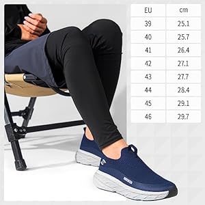 Sosenfer Damen Slip On Sneaker Bequeme Schnürsenkel Ohne Binden