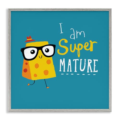 'Super Mature Swiss Cheese Humor Phrase'| Framed Giclee Art
